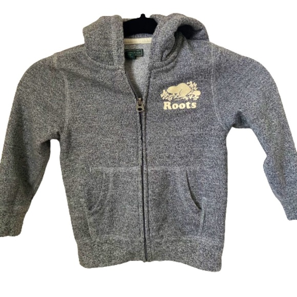 Roots Shirts \u0026 Tops | Roots Hoodie Kids Grey Salt Pepper Sweater 4T 4 Toddler Original Zip Jumper | Color: Gray/White | Size: 4 Toddler | Pm-28722203'